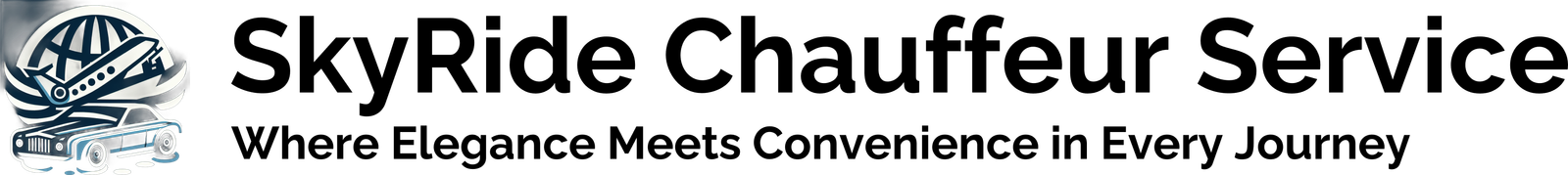 The SkyRide Chauffeur Service logo, featuring a stylized design embodying luxury, professionalism, and reliability."